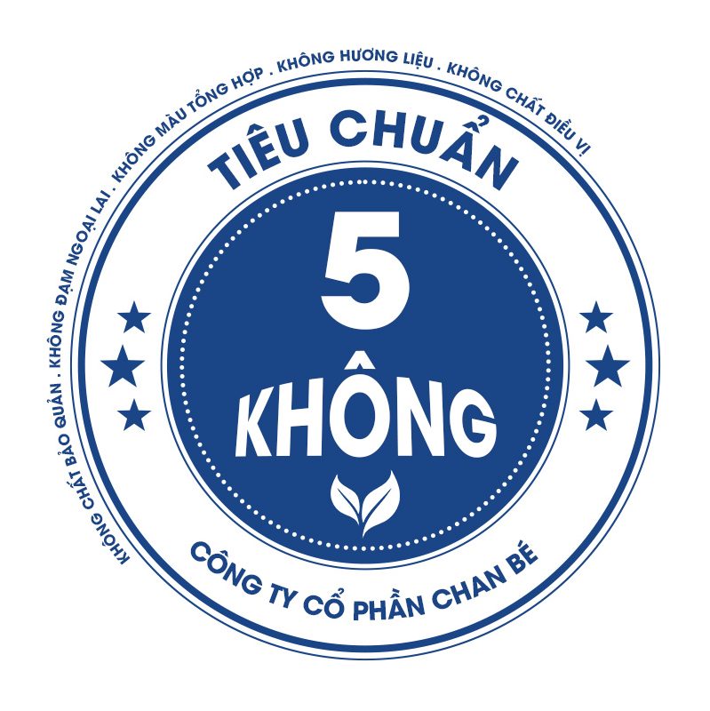 logo tiêu chuẩn 5 không của nước mắm Chan Bé