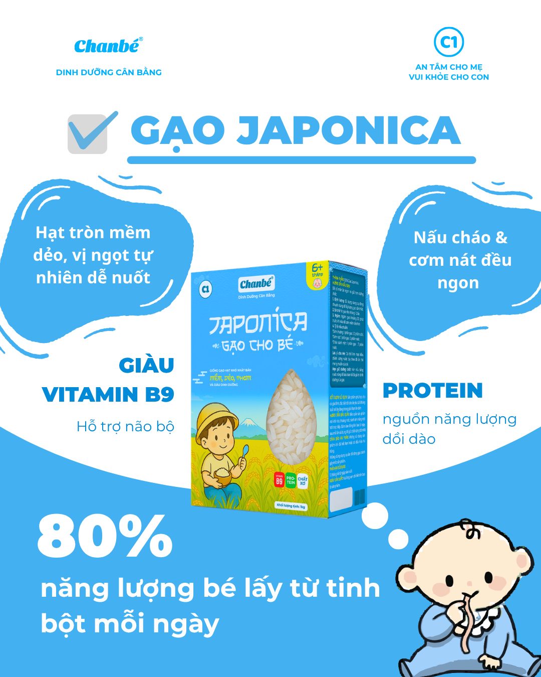 Sản phẩm gạo Japonica ChanBé