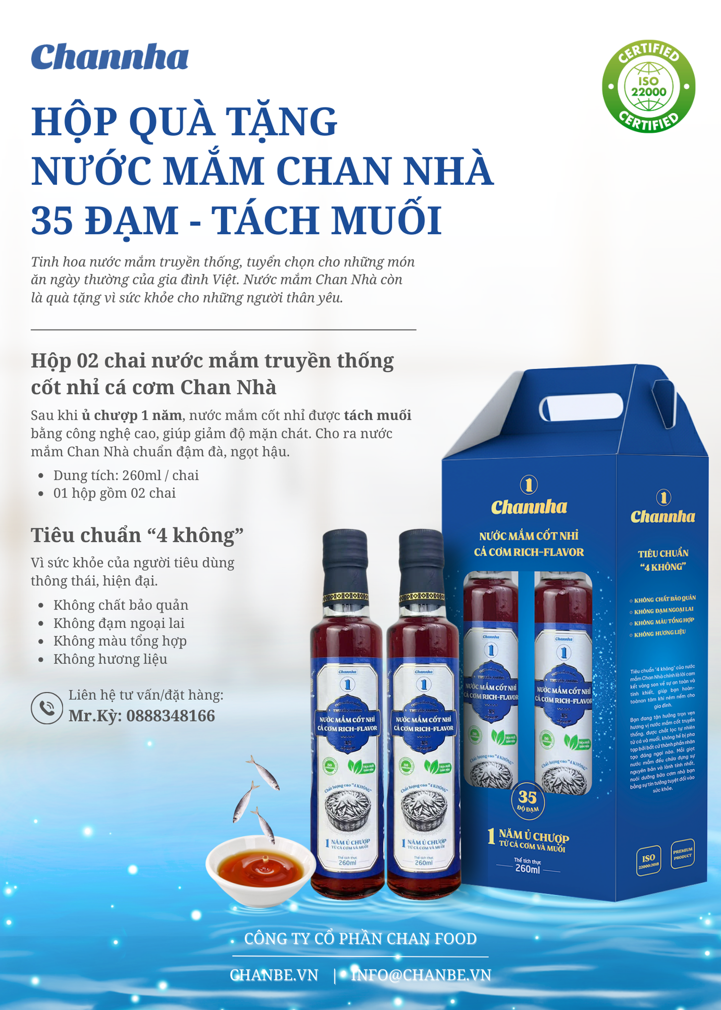 Sản phẩm nước mắm Chan Nhà của Chan Food